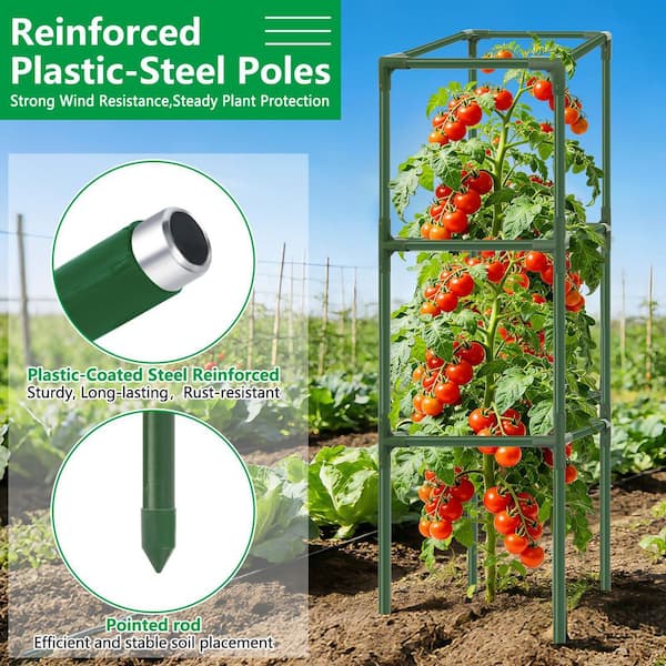 OGETFUUR 49 in. H Green Steel, Metal Coated Adjustable Modular