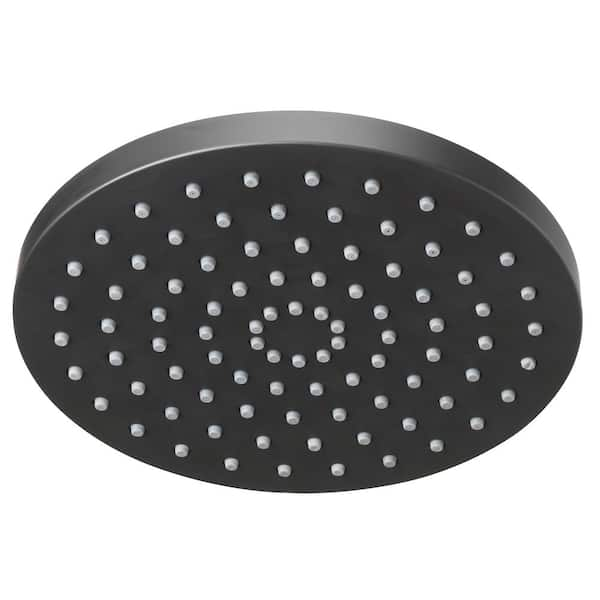 1-Spray Pattern 8 in. Single Ceiling Mount Fixed Rain Shower Head in Matte Black