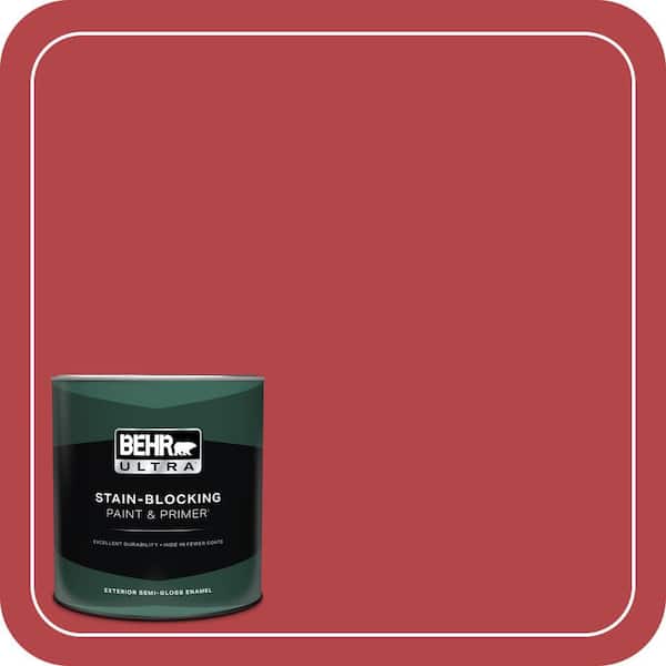 BEHR ULTRA 1 qt. Home Decorators Collection #HDC-SM14-10 Intrigue Red Semi-Gloss Enamel Exterior Paint & Primer