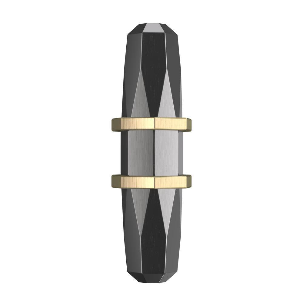 London Black Chrome and Golden Champagne Cabinet Knob