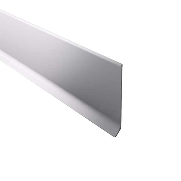 Novorodapie L Matt Silver 4 in. x 98-1/2 in. Aluminum Baseboard