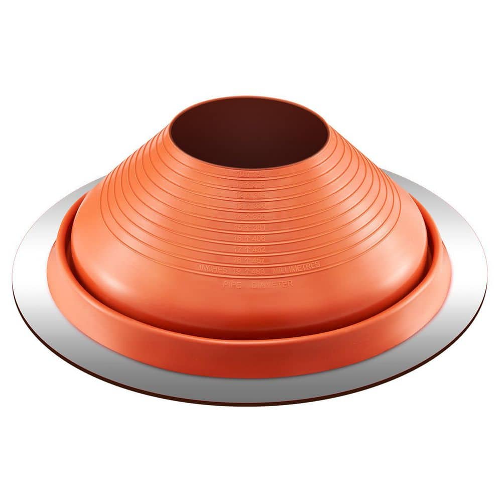 Flexible Silicone Roof Pipe Flashing Boot 25.4 in. x 25.4 in. x 10 in. 19 in. Red Aluminum Pipe Flashing (1-Pack) price history on PriceWatchPro