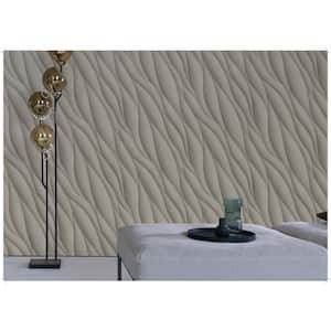 Anthracite 3D Ocean Waves Print Non-Woven Paper Paste the Wall Textured Wallpaper 57 sq. ft.