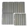 Tunearary 12 in. x 12 in. Gray Striped Pattern Square Wood Interlocking Flooring Tiles for Deck Patio Poolside (30-Tiles) LYF685W78771