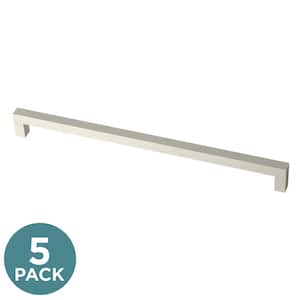 Liberty Modern Square 12 in. (305 mm) Cabinet Drawer Pull in Stainless Steel Finish (5-Pack)