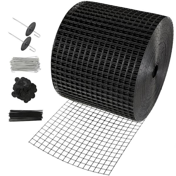 ATENGNES 6 in. x 100 ft. Solar Panel Bird Guard, Garden Fence Kit with 60-Pieces Stainless Fasteners 1/2 in. Wire Roll Mesh