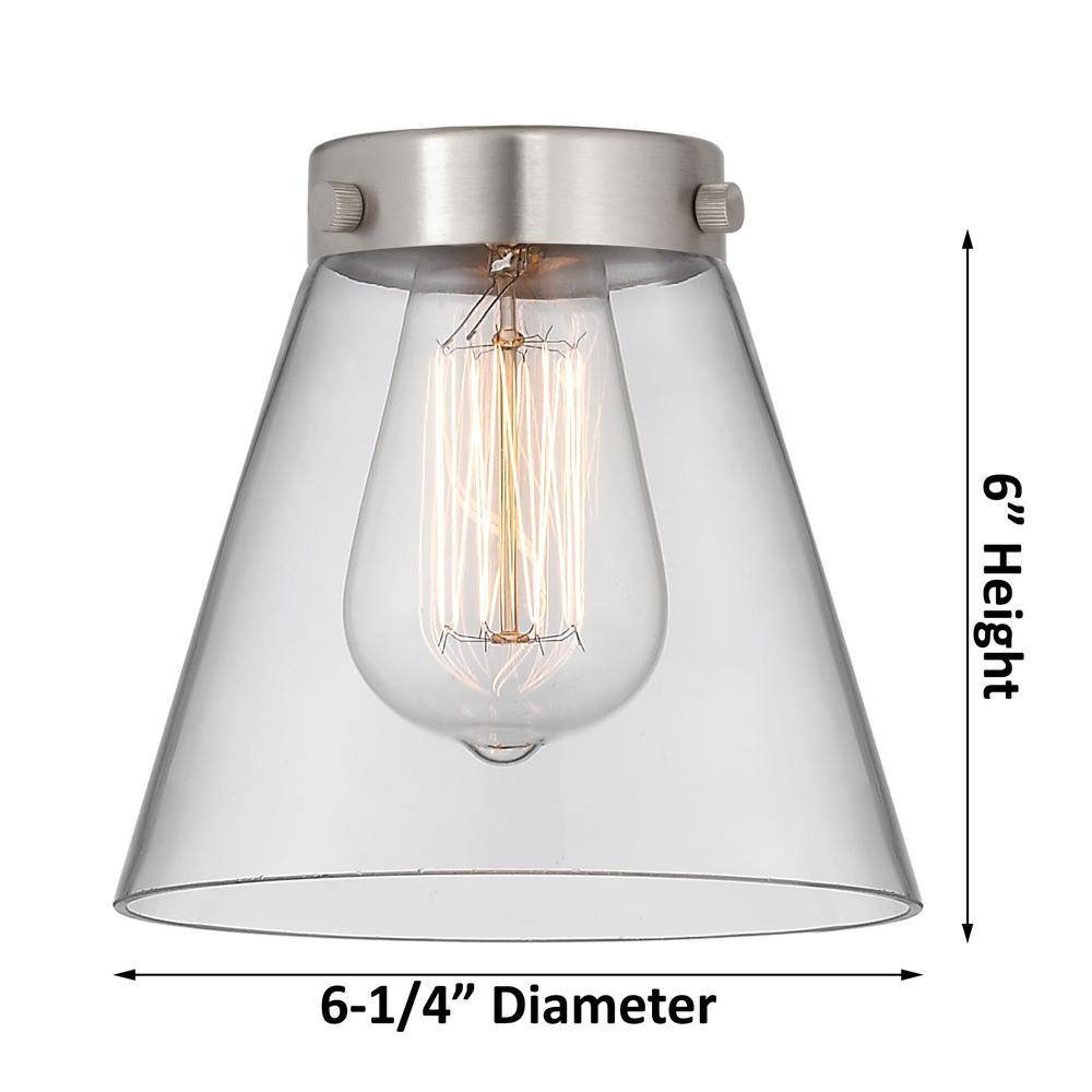 Small Brushed Brass and Glass Mini Pendant Light