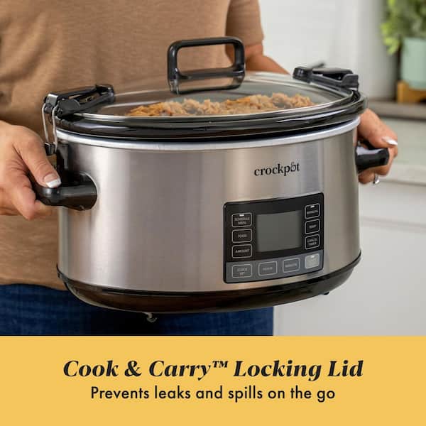 Crock-Pot 7 qt. Stainless Steel Programmable Slow Cooker 2162737