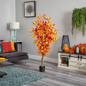 5 ft. Autumn Ficus Artificial Fall Tree