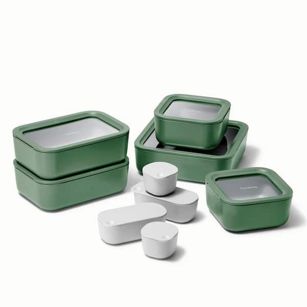 Caraway 14 Piece Glass Food Storage Set - Sage