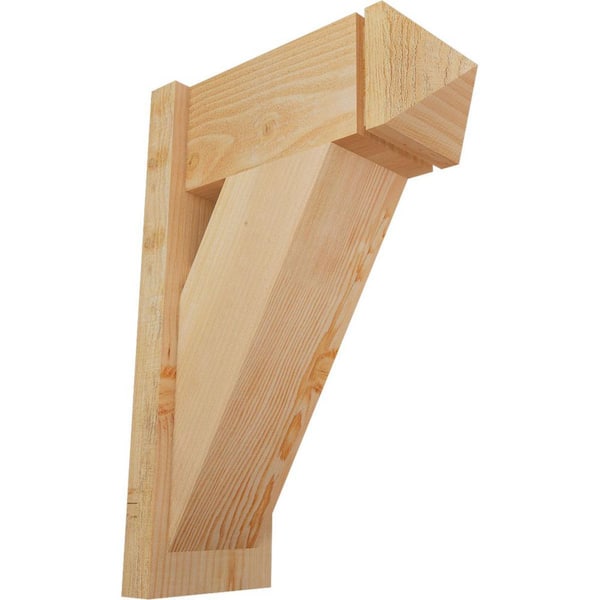 Ekena Millwork 8 in. x 26 in. x 18 in. Douglas Fir Traditional Arts and Crafts Rough Sawn Outlooker