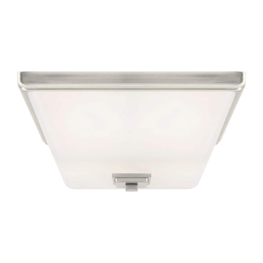 Ellis Harper Transitional 13" Brushed Nickel 2-Light Flush Mount