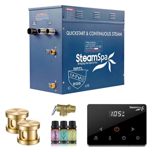 Oasis Series 10500-Watt Steam Generator with Continuous Steam Plus Fully Wireless Handheld Control in Gold