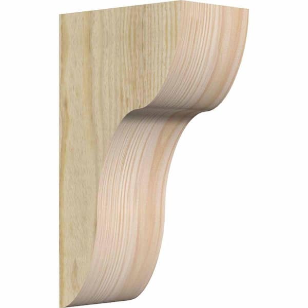 Ekena Millwork 6 in. x 10 in. x 18 in. Douglas Fir Carmel Rough Sawn Corbel