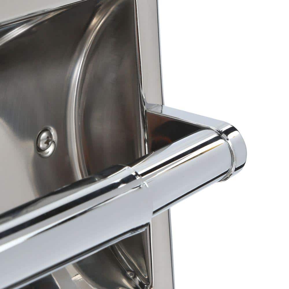 Chrome Commercial Recessed Toilet Paper Holder with Mounting Hardware