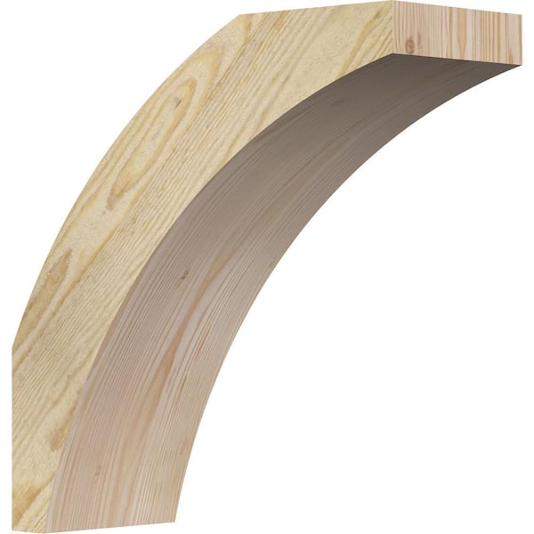 Ekena Millwork 6"W x 16"D x 16"H Thorton Rough Sawn Knee Brace, Douglas Fir