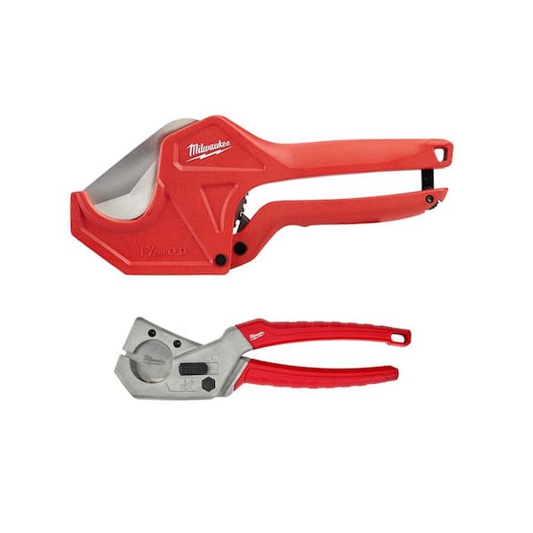 Milwaukee 1-5/8 in. Ratcheting Pipe with 1 in. Pex Tubing Cutter Mil (2-Piece)