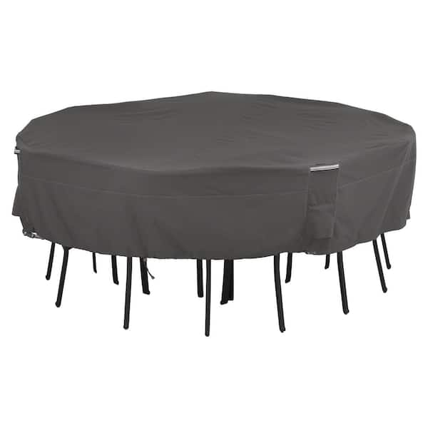 Classic Accessories Ravenna 86 in. L x 86 in. W x 23 in. H Square Patio Table and Chair Set Cover