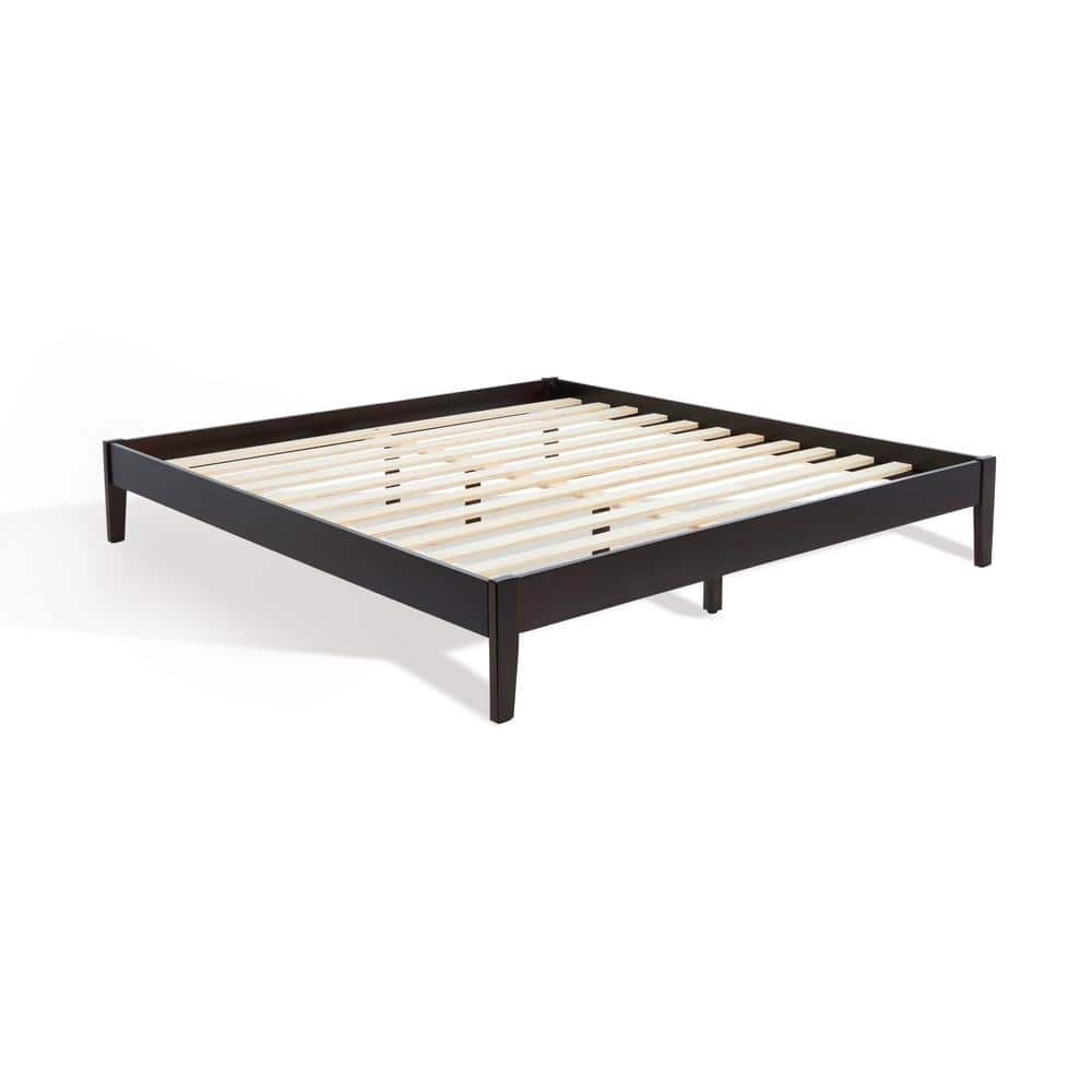 Alyson Espresso Queen Mahogany Wood Bed Frame