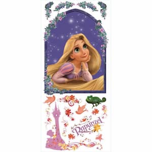 5 in. x 19 in. Rapunzel 18-Piece Peel and Stick Giant Wall Decal