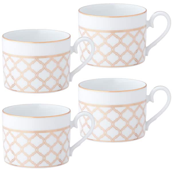Noritake Eternal Palace Gold 8.5 fl. oz. (Gold) Porcelain Tea Cups, (Set of 4)