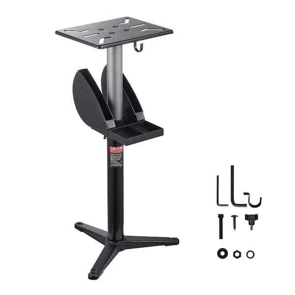 Bench Grinder Stand, Bench Grinder Vise Floor Pedestal with 12 in. x 10 in. Mounting Plate, 5-Level Height Adjustable