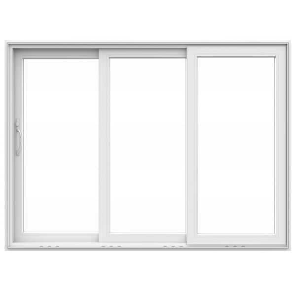 JELD-WEN V4500 Multi-Slide 105 in. x 80 in. Left-Hand Low-E White Vinyl 3-Panel Prehung Patio Door