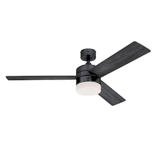 Alta Vista 52 in. LED Indoor Gun Metal Ceiling Fan with Light Fixture and Remote Control