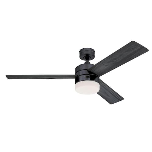 Alta Vista 52 in. LED Indoor Gun Metal Ceiling Fan with Light Fixture and Remote Control Lighting