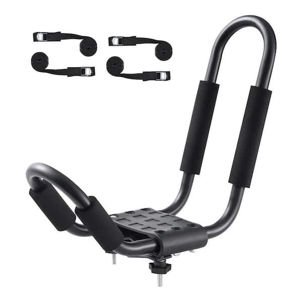 Kayak Roof Rack 2 Pairs J-Bar, Soft Roof Rack, Top Mount Tie Down, Carrier for kayak, Surfboard, Canoe, SUP, Ski Board