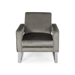 Kirkwood Grey Velvet Club Chair
