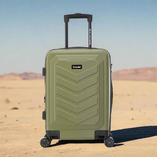 US ARMY FOX 20 in. Carry-On Suitcase Olive Drab USLFOX00S-GRN