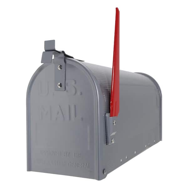 Classic Gray Post Mount Mailbox