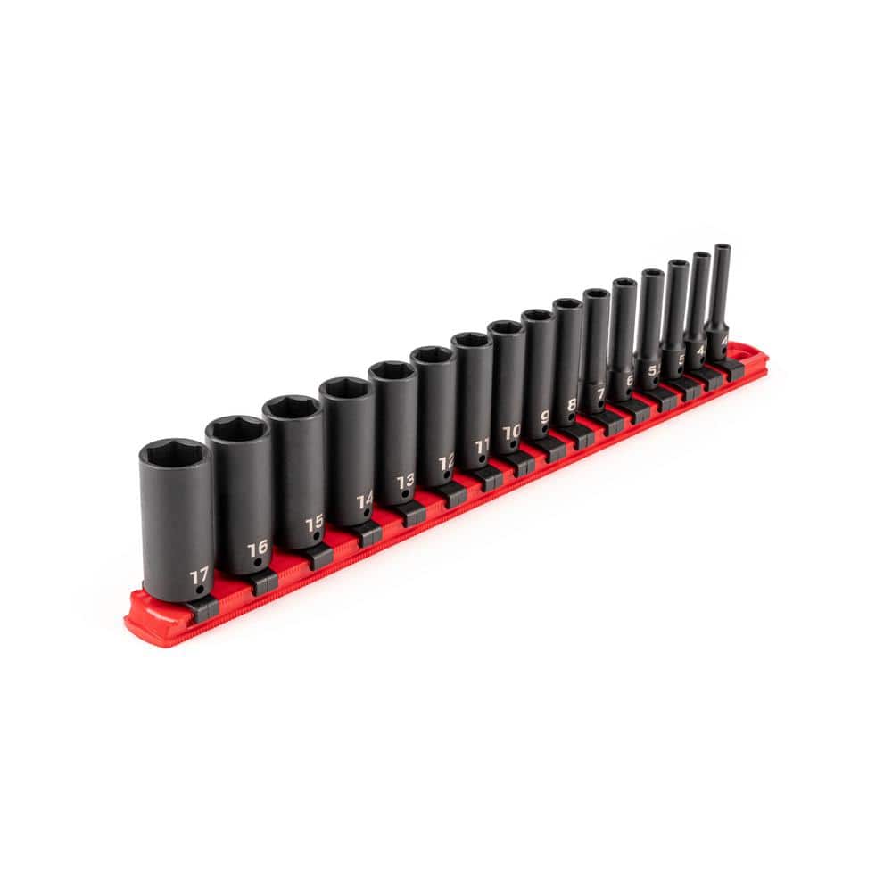 1/4 in. Drive Deep 6-Point Impact Socket Set with Rail, 16-Piece (4-17 mm) price history on PriceWatchPro