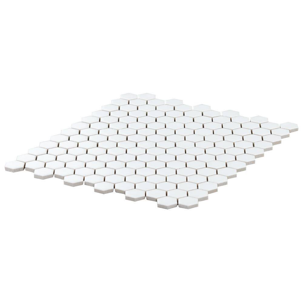 Matte White Ceramic Honeycomb Mosaic Tile for Floors and Walls