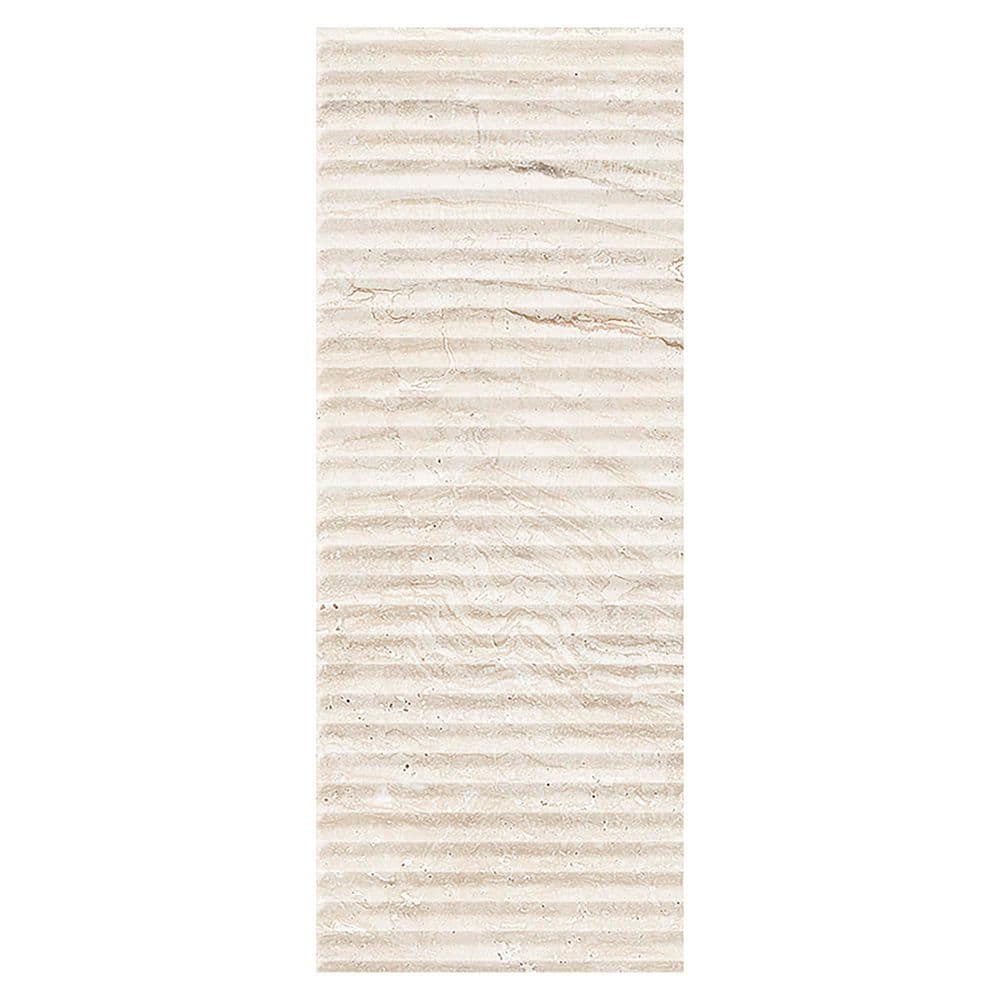 Spanish Marmol Deco Ivory 4 in. x 12 in. 3D Textured Travertine Look Porcelain Wall Tile Sample price history on PriceWatchPro