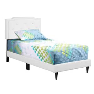 Deb Jewel White Tufted Twin Panel Bed