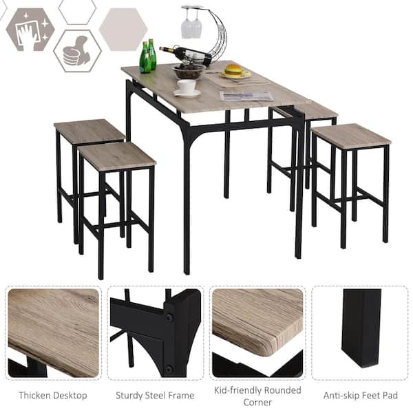 Grey Modern Kitchen Table Set, Corner Furniture Dining Room Sets Philippines