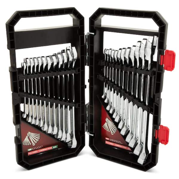 SAE/MM Combination Wrench Set (24-Piece)