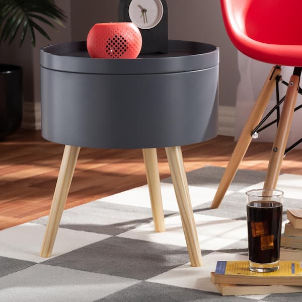 Baxton Studio Jessen Gray Nightstand