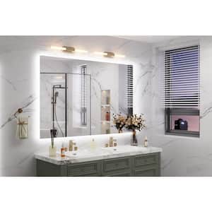60 in. W x 40 in. H Rectangular Frameless Super Bright Backlited LED Anti-Fog Tempered Glass Wall Bathroom Vanity Mirror