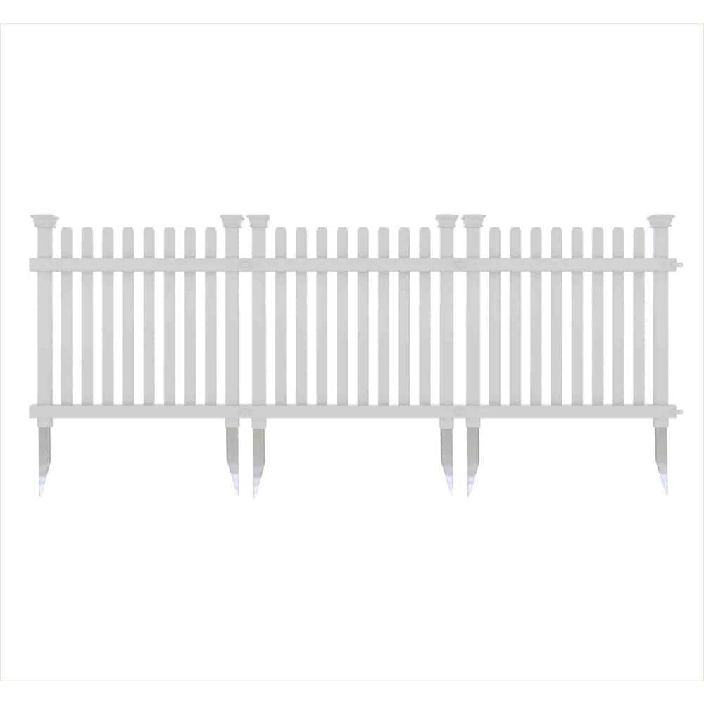 24 in. H x 24 in. L Vinyl Garden Fence (3-Panels)
