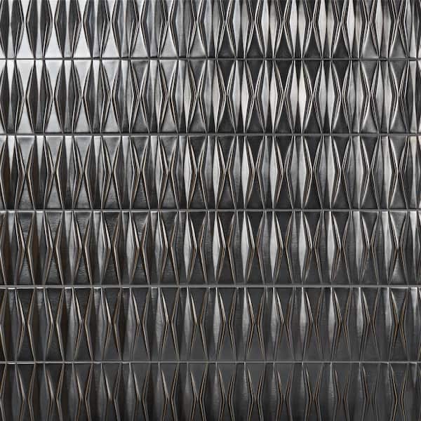 Ivy Hill Tile Delphi Harlequin Gunmetal 12 in. x 16 in