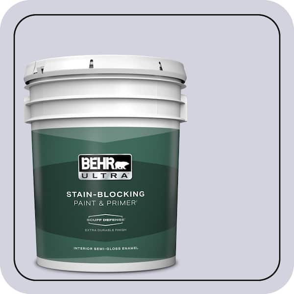 BEHR ULTRA 5 gal. #S560-1 Courteous Extra Durable Semi-Gloss Enamel Interior Paint & Primer
