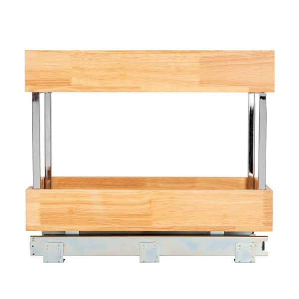 14.5 in. 2-Tier Pull-Out Wood Cabinet Organizer 24521-1 - The Home Depot