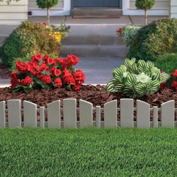 15 ft. L x 4.5 in. H Gray Plastic No-Dig Landscape Edging