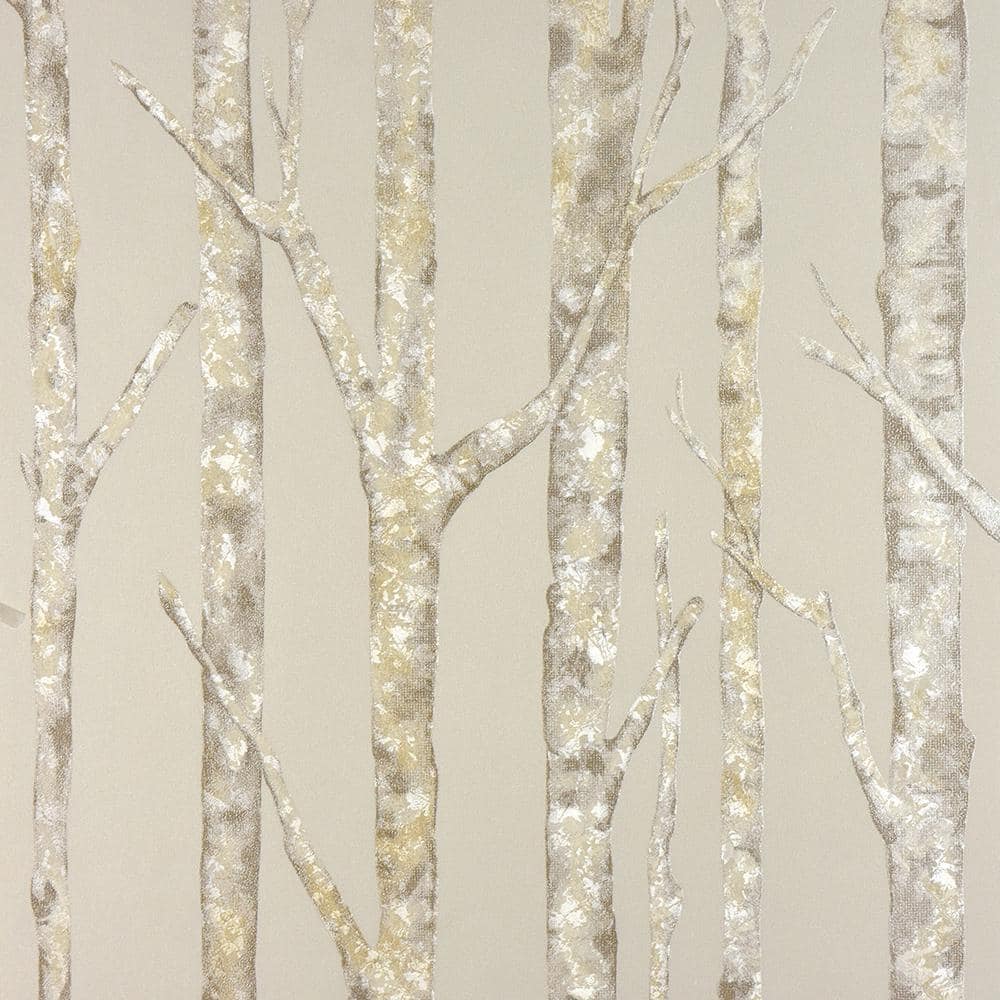 Cameron Beige Trees Paper Strippable Roll (Covers 57.8 sq. ft.)