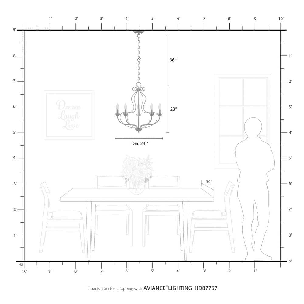 Katarina Mini 5-Light Antique Gold Leaf Brass Chandelier