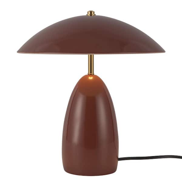 ALORA MOOD Poppy 12-in. 1 Light 8-Watt Burgundy Integrated LED Table Lamp