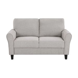 Aleron 58 in. W Sand Textured Fabric Loveseat